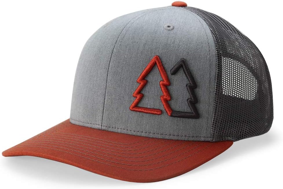 WUE Simple Pine Trees Trucker Hats for Men Adjustable Snapback Mesh Cap Great for Outdoors - Image 2